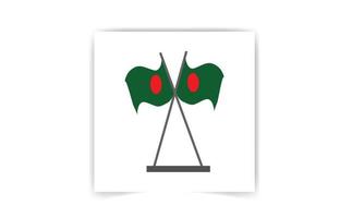 ensemble de drapeaux vectoriels du bangladesh vecteur