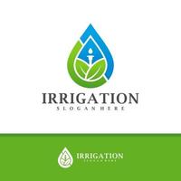 vecteur de conception de logo d'irrigation, illustration de modèle de concepts de logo d'irrigation créative.