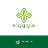 vecteur de conception de logo nature, illustration de modèle de concepts de logo feuille créative.