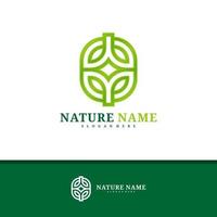 vecteur de conception de logo nature, illustration de modèle de concepts de logo feuille créative.