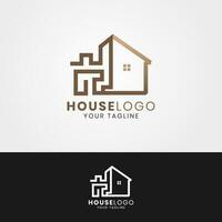 illustration vectorielle graphique du logo de la maison - concept de construction immobilière. parfait pour entrepreneur, vendre, louer et acheter une maison, un agent, etc. vecteur