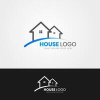 illustration vectorielle graphique du logo de la maison - concept de construction immobilière. parfait pour entrepreneur, vendre, louer et acheter une maison, un agent, etc. vecteur