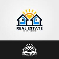 illustration vectorielle graphique du logo de la maison - concept de construction immobilière. parfait pour entrepreneur, vendre, louer et acheter une maison, un agent, etc. vecteur