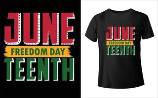 conception de t-shirt juneteenth day, conception de t-shirt juneteenth1865 aujourd'hui le 19 juin le jour où nous célébrons le t-shirt vecteur