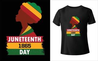 conception de t-shirt juneteenth day, conception de t-shirt juneteenth1865 aujourd'hui le 19 juin le jour où nous célébrons le t-shirt vecteur