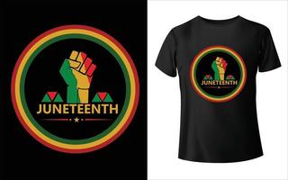 conception de t-shirt juneteenth day, conception de t-shirt juneteenth1865 aujourd'hui le 19 juin le jour où nous célébrons le t-shirt vecteur