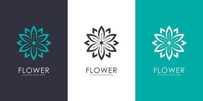 nature fleur logo vecteur premium