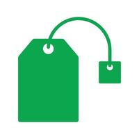 icône ou logo de sachet de thé vecteur vert eps10 dans un style moderne simple et branché isolé sur fond blanc