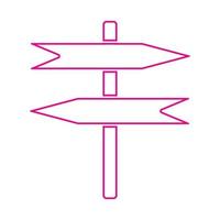eps10 vecteur rose icône de ligne en bois vierge avec deux flèches dans un style moderne simple et branché isolé sur fond blanc
