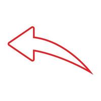 eps10 vecteur rouge réponse au message ou à l'icône de ligne de flèche de chat dans un style moderne simple et branché isolé sur fond blanc