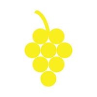 eps10 vecteur jaune raisin icône solide dans un style moderne simple et branché isolé sur fond blanc