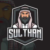 création de logo de jeu mascotte sulthan vecteur