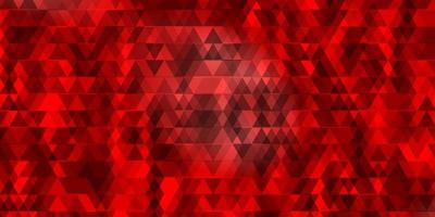modèle vectoriel rouge clair avec des lignes, des triangles.