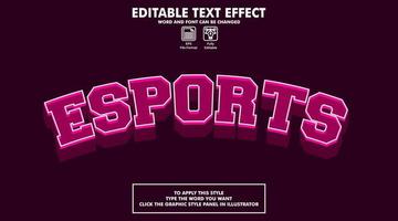 esports de style d'effet de texte modifiable