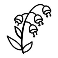 une icône de conception de griffonnage végétal vecteur