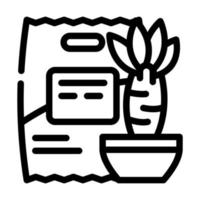 illustration vectorielle d'icône de ligne sans gluten alimentaire yucca vecteur