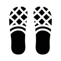 pantoufles chaussures icône glyphe signe d'illustration vectorielle vecteur