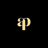 ap logo initial meilleur pour la beauté et la mode dans un concept féminin audacieux vecteur