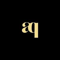 logo initial aq meilleur pour la beauté et la mode dans un concept féminin audacieux vecteur