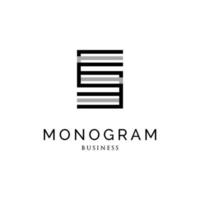 initiales en trois exemplaires lettre s monogramme logo design inspiration vecteur