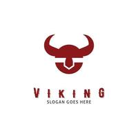 conception d'illustration de modèle de logo vectoriel icône viking