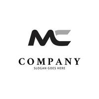 lettre initiale mc icône vecteur logo modèle illustration conception