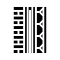 couches de mur glyphe icône illustration vectorielle noir vecteur