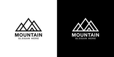 emblème de conception de vecteur de logo de montagne