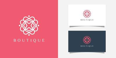 nature fleur logo vecteur premium