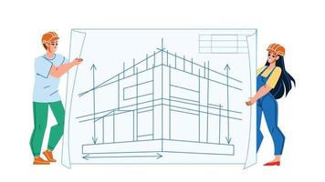 projet architectural développer vecteur d'ingénieurs