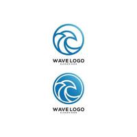 prime de vecteur de logo de cercle de vague