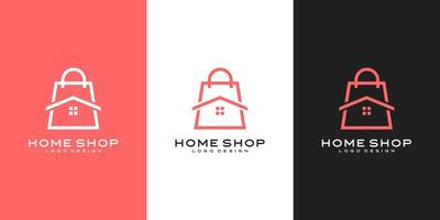 conception de vecteur de logo de magasin à domicile