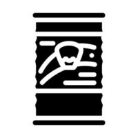 illustration vectorielle d'icône de glyphe de nourriture en conserve de maïs vecteur