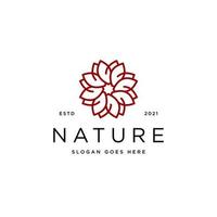 nature fleur logo vecteur premium