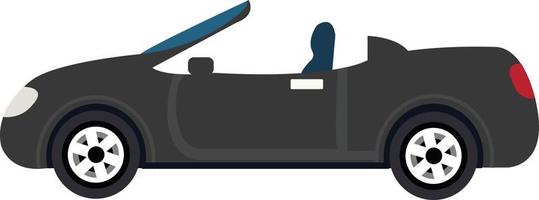 silhouette de voiture noire prête pour l'animation de dessin animé 2d. vecteur