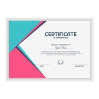 modèle de prix créatif de certificat d'appréciation vecteur