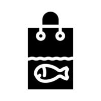 poisson vivant vente glyphe icône illustration vectorielle vecteur
