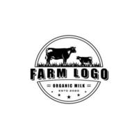 emblème de vecteur de logos de ferme verte