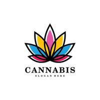 vecteur de logo de feuille de marijuana cannabis