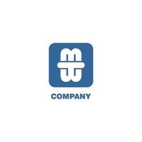 lettre twm ou mtw alphabet modèle de conception de logo d'entreprise, concept de logo initial, lettermark, bleu gris, carré arrondi vecteur