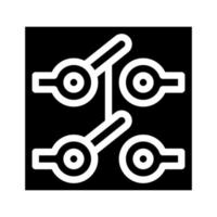 interrupteur à bascule glyphe icône illustration vectorielle vecteur