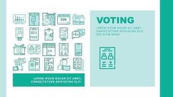 vecteur d'en-tête d'atterrissage de vote et d'élections