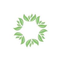 feuille verte cercle groupe logo design vecteur graphique symbole icône illustration idée créative