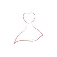 robe moderne lignes féminines belle conception de logo minimaliste vecteur graphique symbole icône illustration idée créative