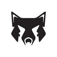 forme moderne tête visage loup noir logo design vecteur graphique symbole icône illustration idée créative