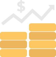 pièce de monnaie argent croissance finance graphique vecteur