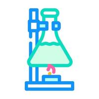 expériences dans l'illustration vectorielle de l'icône de couleur de l'outil de laboratoire vecteur