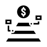 maslow pyramide glyphe icône illustration vectorielle signe vecteur