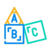 illustration vectorielle de l'icône de couleur de l'enseignement élémentaire vecteur