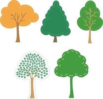 illustration de plantes et d'arbres pour vos compositions vecteur